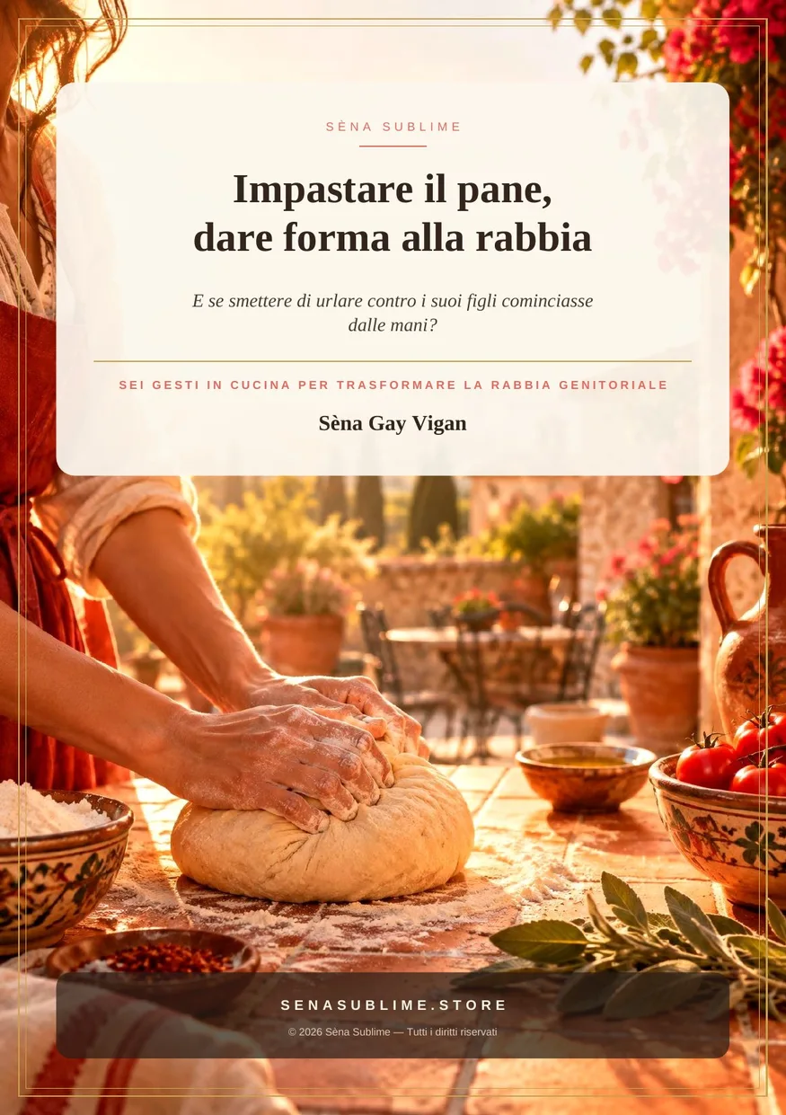 Copertina di Impastare il pane, dare forma alla rabbia: due mani impastano il pane su una terrazza al tramonto