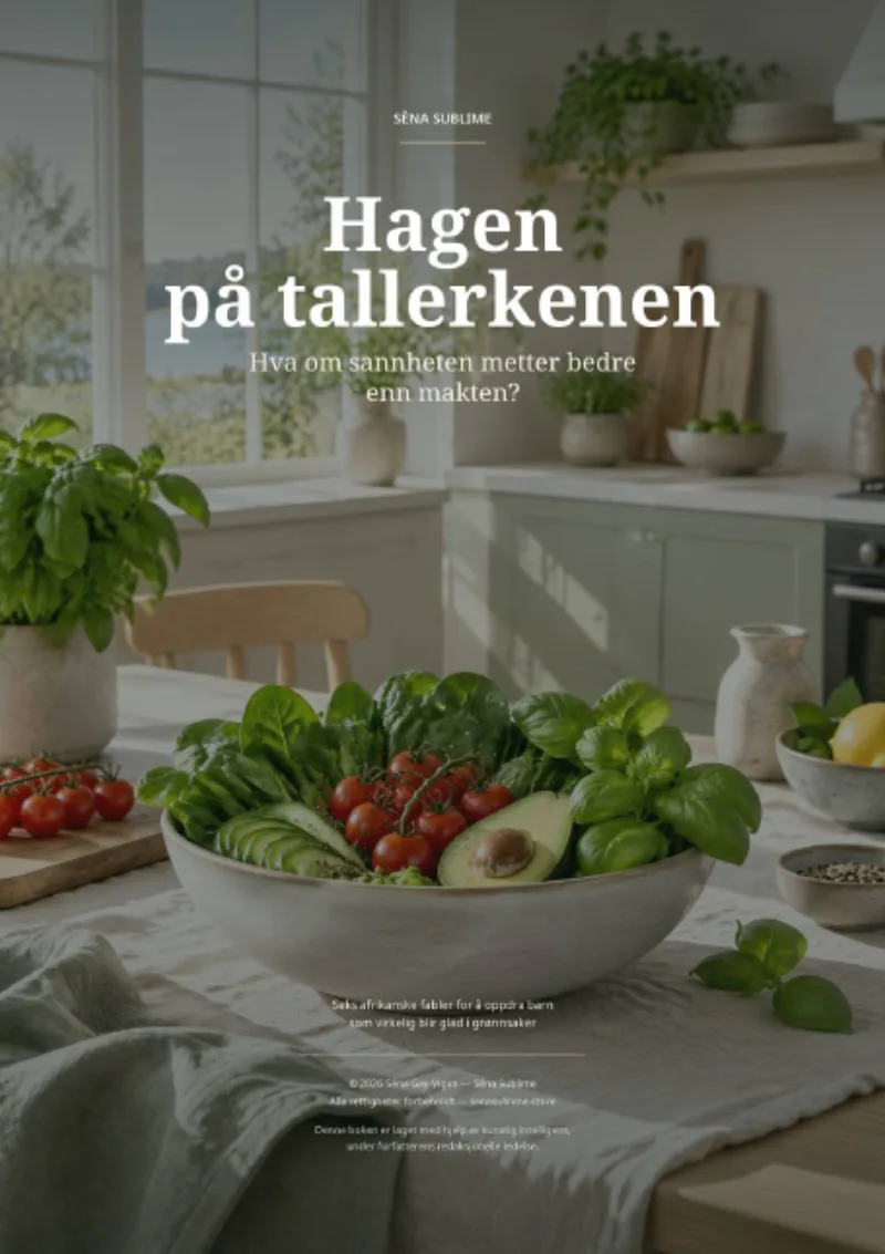 Omslaget til boka Hagen på tallerkenen, norsk luksusutgave av Sèna Gay-Vigan