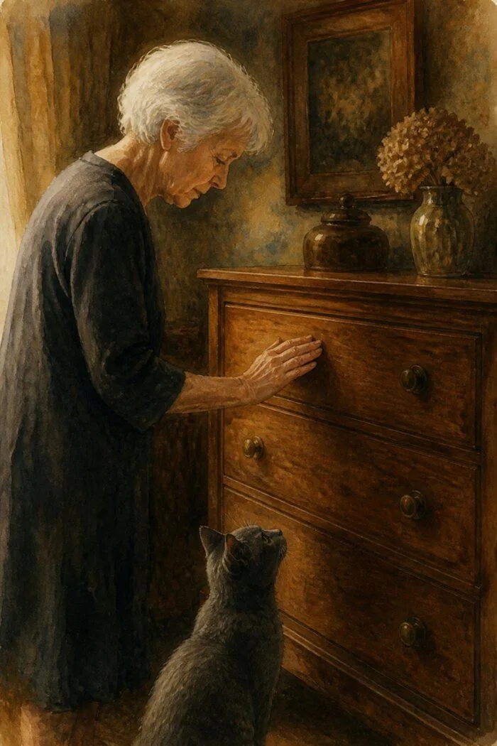 The drawer, closed at last